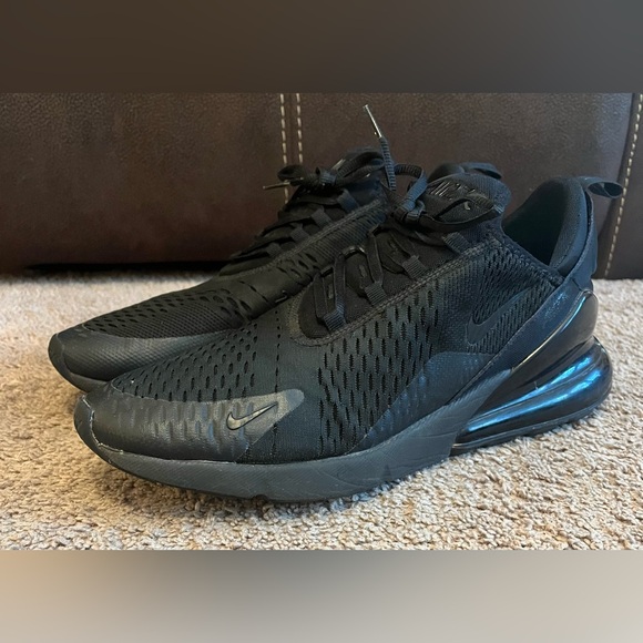 Nike Air Max 270 Shoes Men’s Size 12 Triple Black AH8050-005 Running Sneakers - Picture 1 of 9
